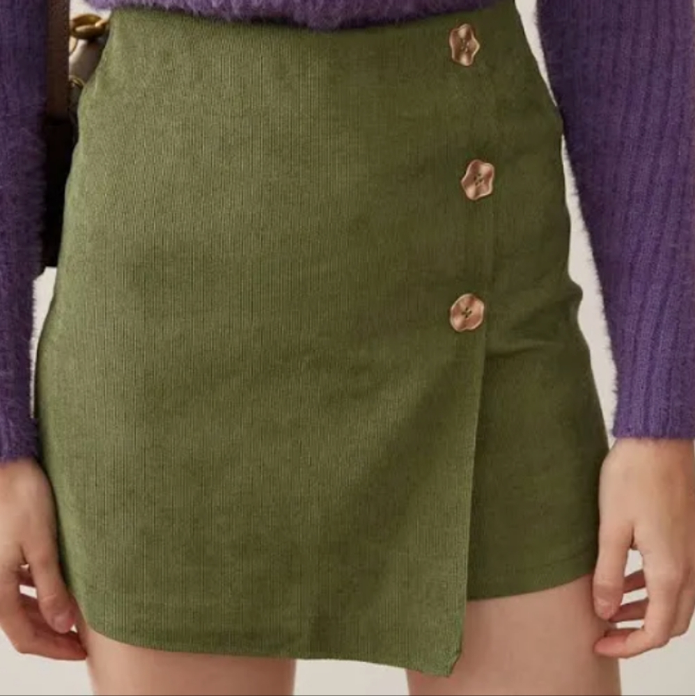 Rihoa's Asymmetrical Corduroy Skirt